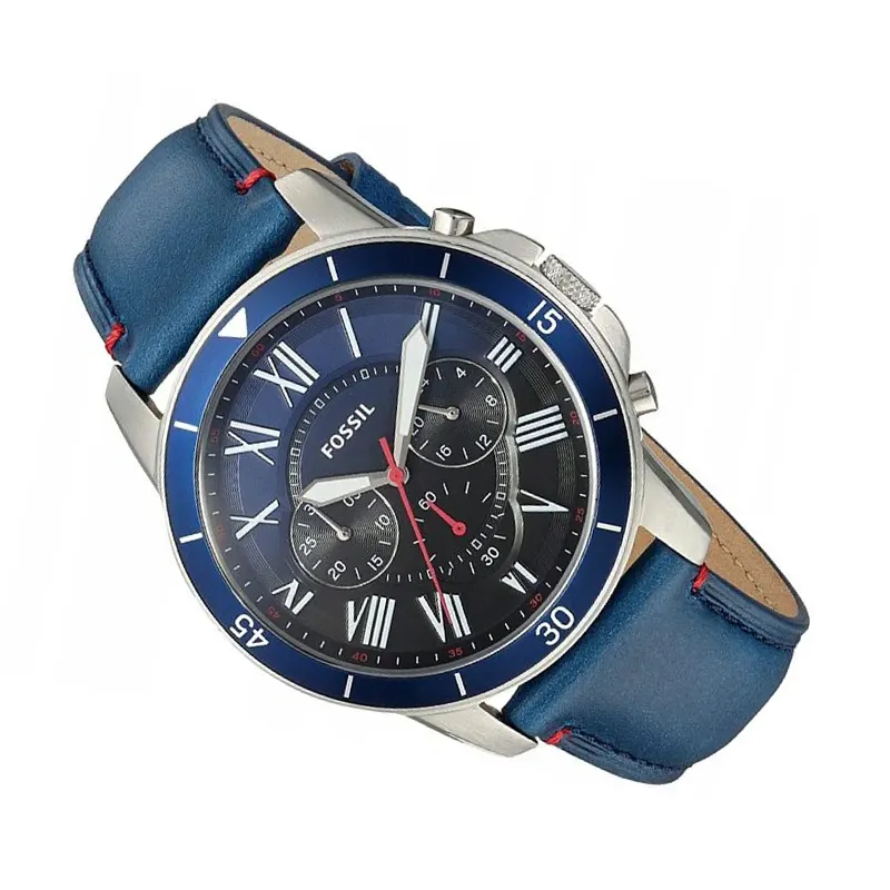 Fossil Sporty Grant Chronograph Blue Dial Men's Watch- FS5373